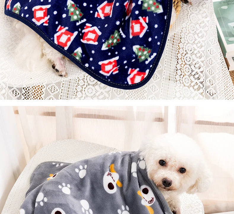 Warm Soft Pet Dog Blanket Mat Plush Thin Pet Sleeping Blanket for Dogs Warm Breathable Cat Cover Blanket Pet Dog Supplies