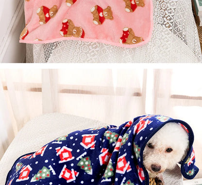 Warm Soft Pet Dog Blanket Mat Plush Thin Pet Sleeping Blanket for Dogs Warm Breathable Cat Cover Blanket Pet Dog Supplies