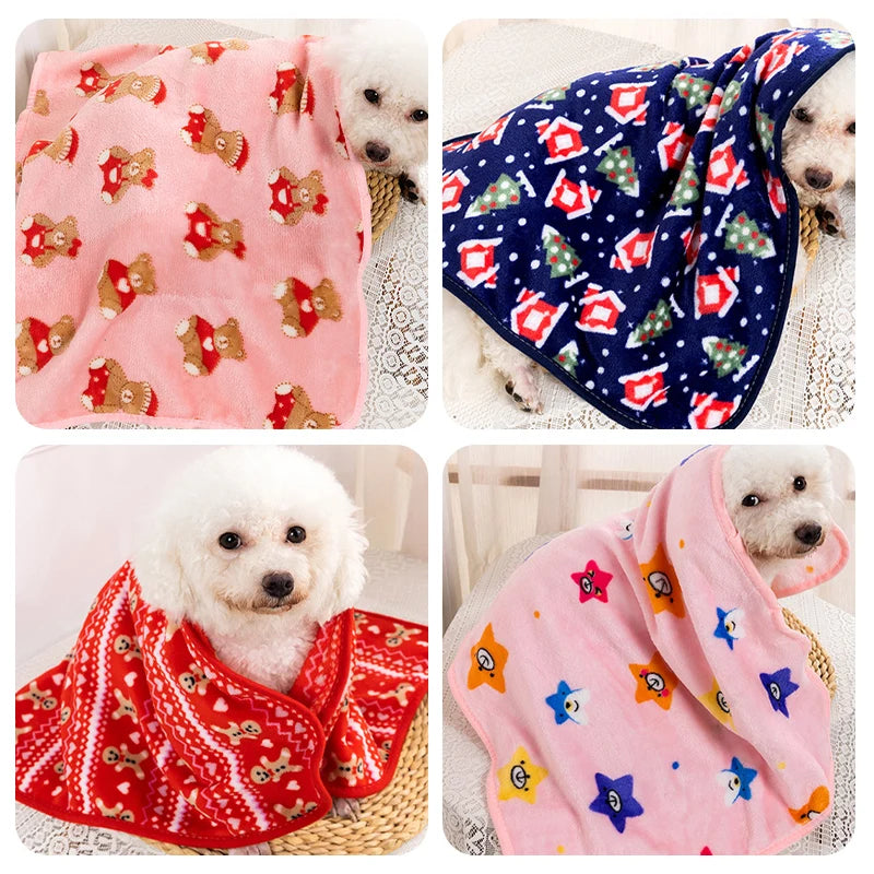 Warm Soft Pet Dog Blanket Mat Plush Thin Pet Sleeping Blanket for Dogs Warm Breathable Cat Cover Blanket Pet Dog Supplies