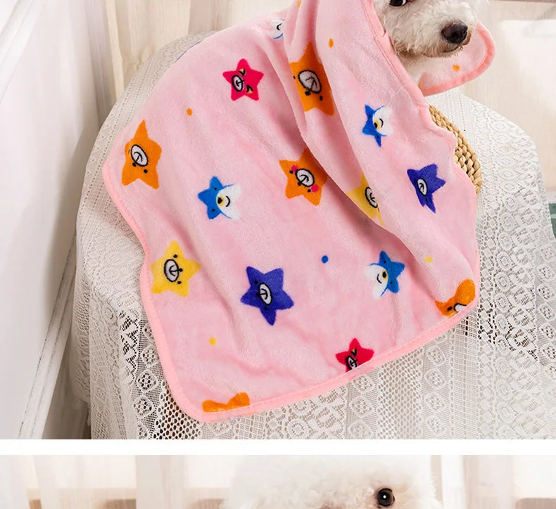 Warm Soft Pet Dog Blanket Mat Plush Thin Pet Sleeping Blanket for Dogs Warm Breathable Cat Cover Blanket Pet Dog Supplies